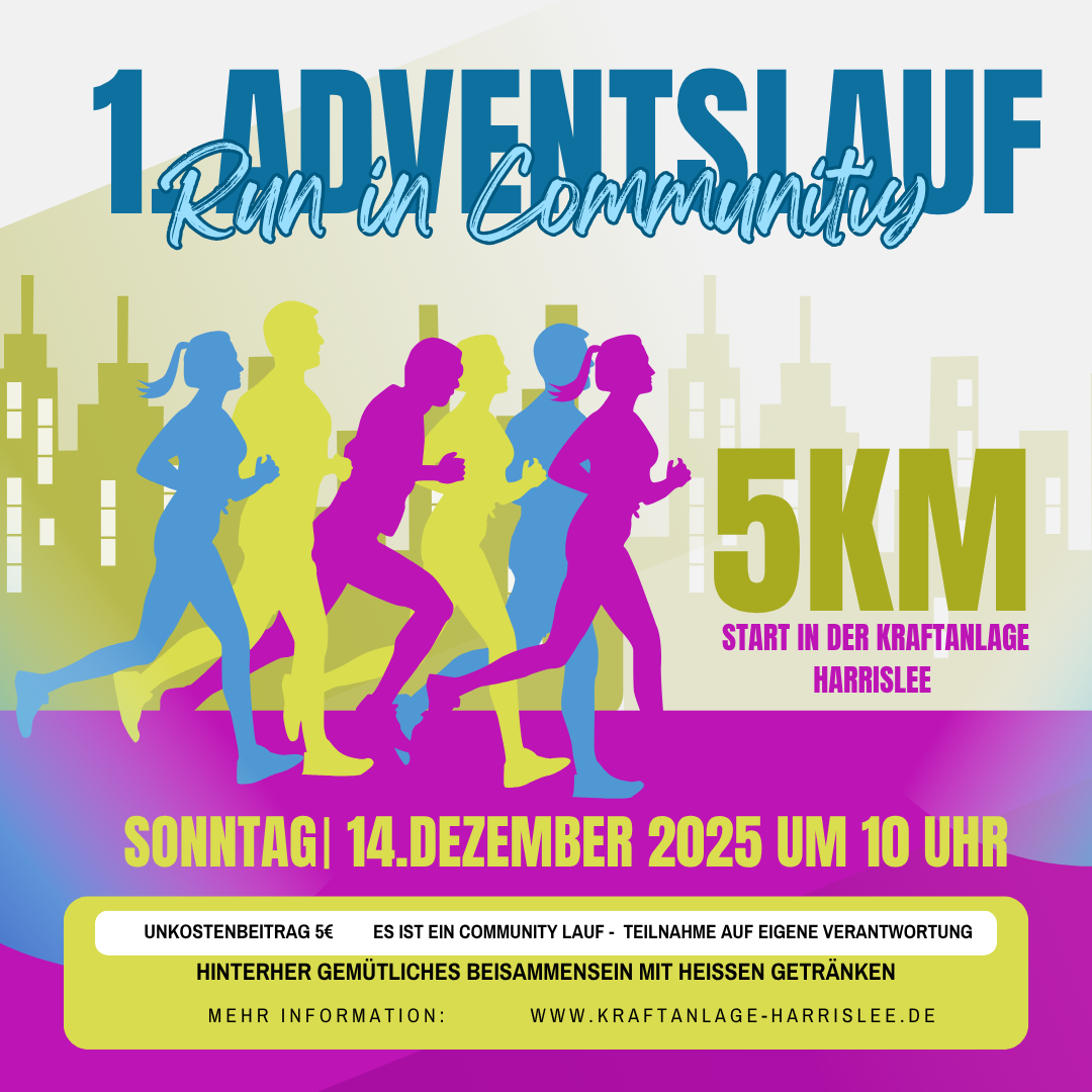 Adventslauf der Kraftanlage Harrislee am 3. Advent um 10 Uhr