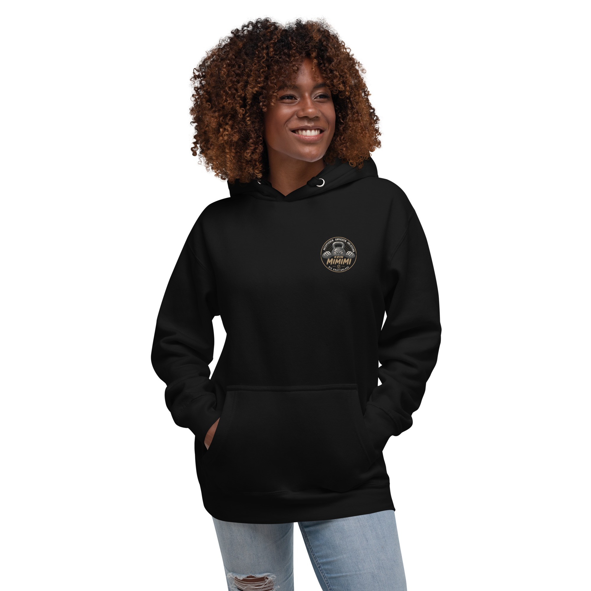 Unisex-Kapuzenpullover mit Mimimi Logo vorne und hinten – Bild 8