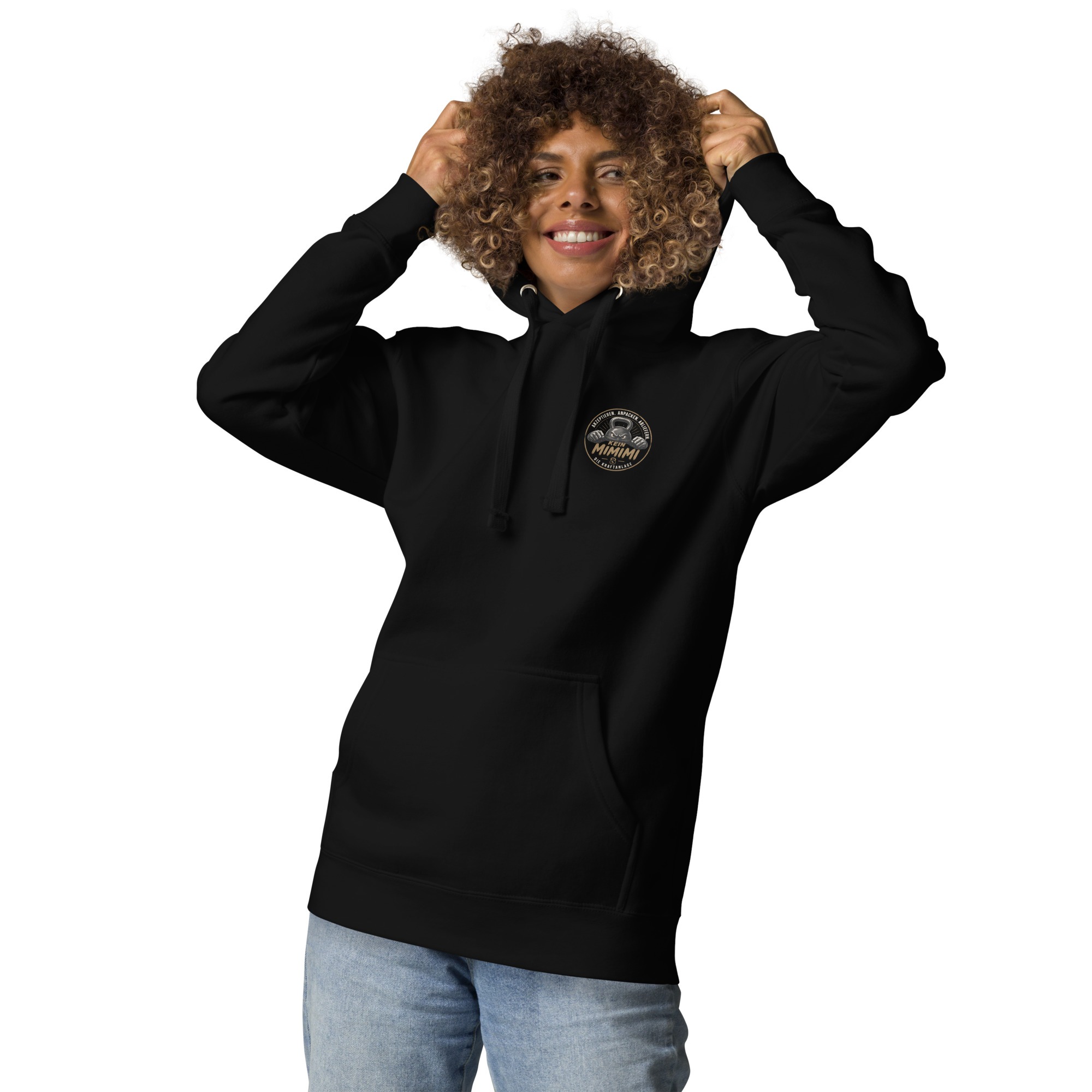 Unisex-Kapuzenpullover mit Mimimi Logo vorne und hinten – Bild 30